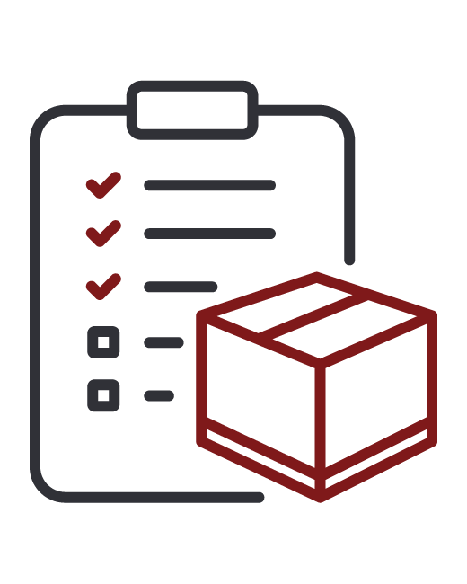 Icon showing inventory checklist
